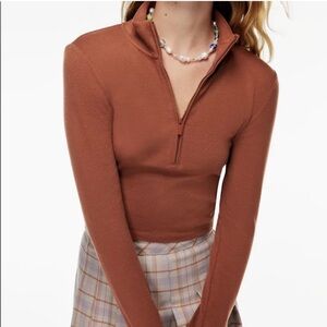 ARITZIA SUNDAY BEST 1/2 ZIP LONGSLEEVE - MEDIUM